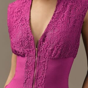 Anthropologie Tommie Cap Sleeve Front Zip Dress